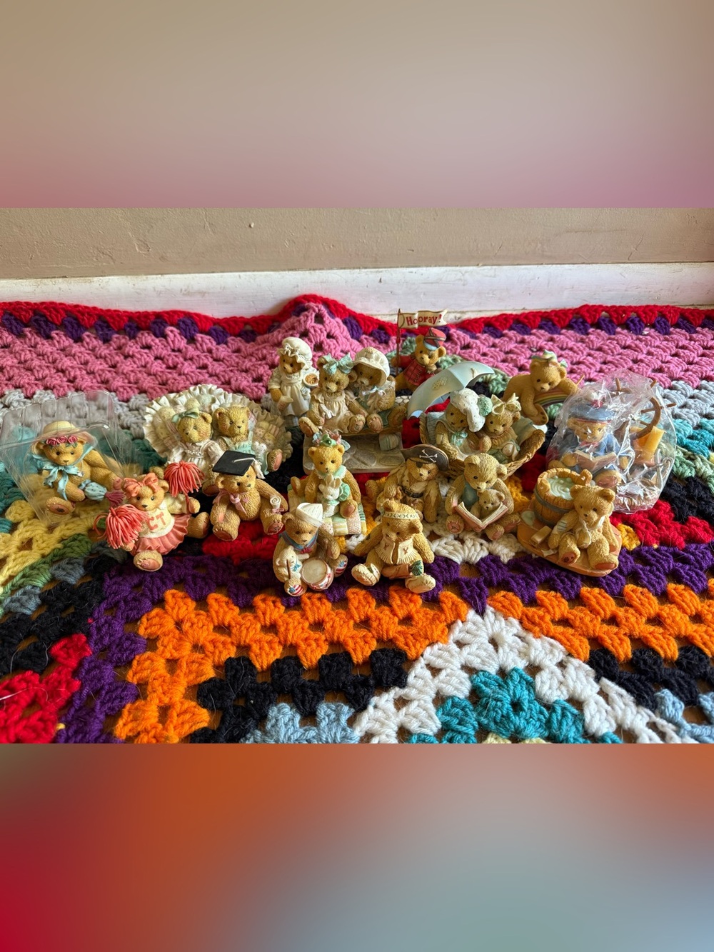 Cherished Teddies Enesco 18 Assorted Bear Figurine Collection
